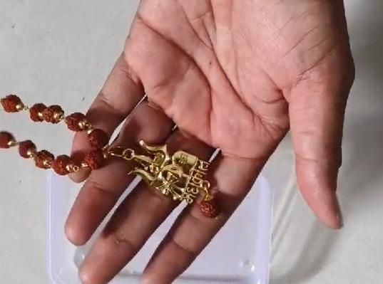 Rudraksha Mala with Mahakal & Trishul Pendant – Spiritual Mahadev Jewelry | NISHU Superstores