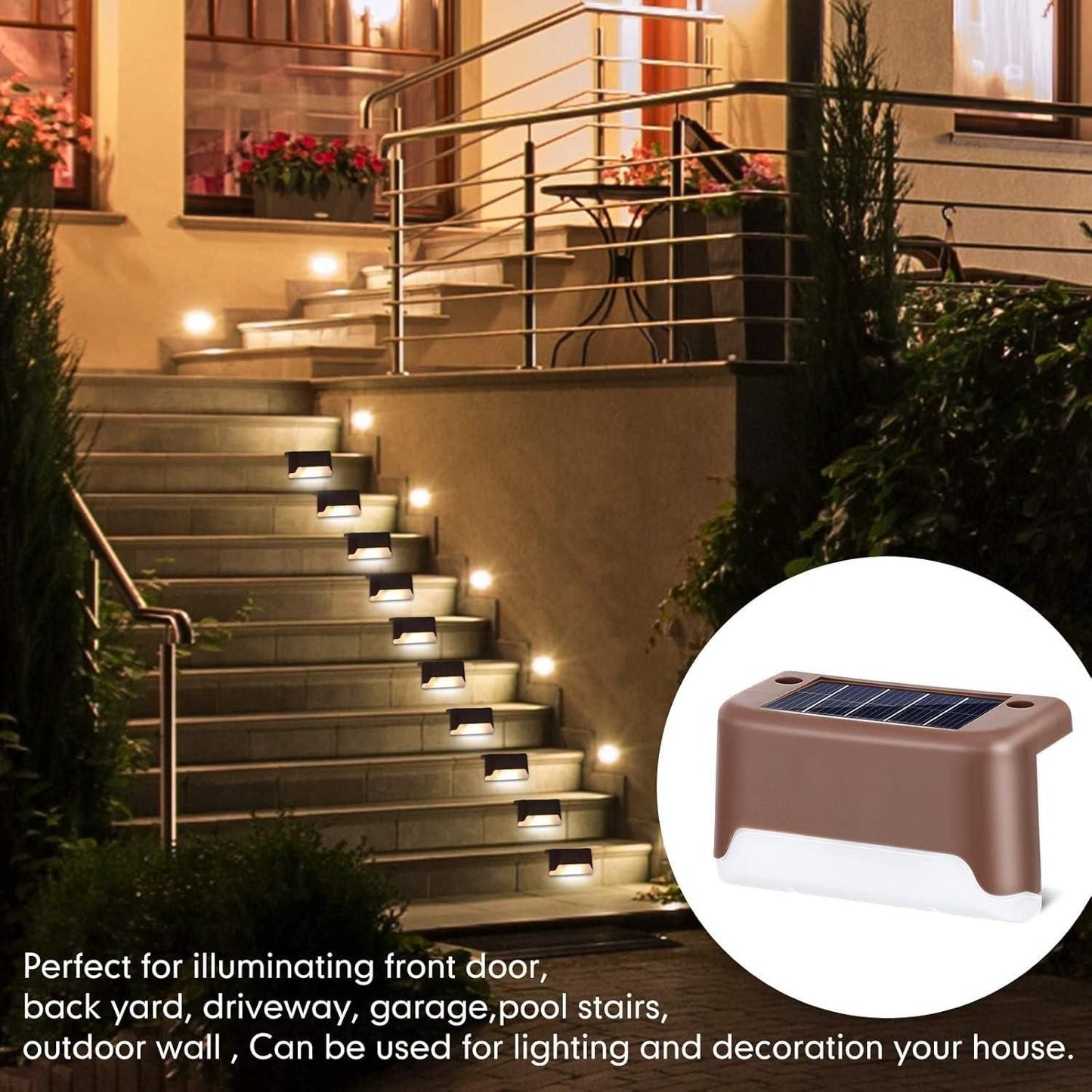 Solar Deck Lights Outdoor – Waterproof LED Lighting for Garden & Patio | NISHU Superstores