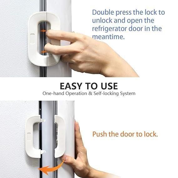Refrigerator Lock | Cabinet Locks with Strong Adhesive – Child Safety & Security | NISHU Superstores