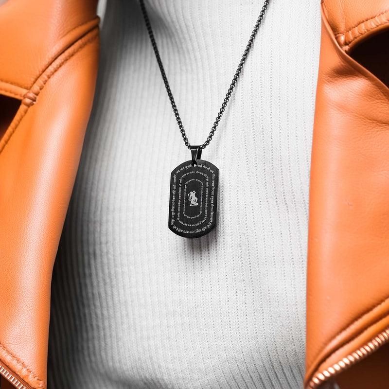 Hanuman Chalisa Pendant with Chain – Spiritual Protection & Blessings | NISHU Superstores