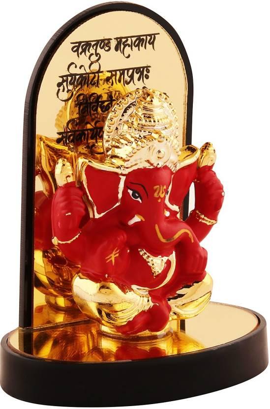 Gold Plated Ganesh Ji Idol Showpiece – 3.25 cm Decorative Statue | NISHU Superstores