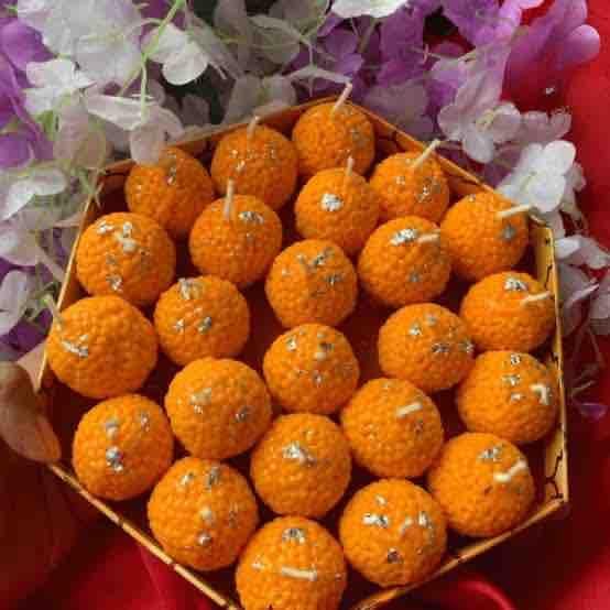 Laddu Shape Candle – Pack of 8 Decorative Festive Candles | NISHU Superstores