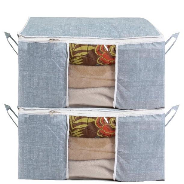 Under Bed Blanket Storage Bags with Handles (Set of 2) – Large Storage Organizers | NISHU Superstores