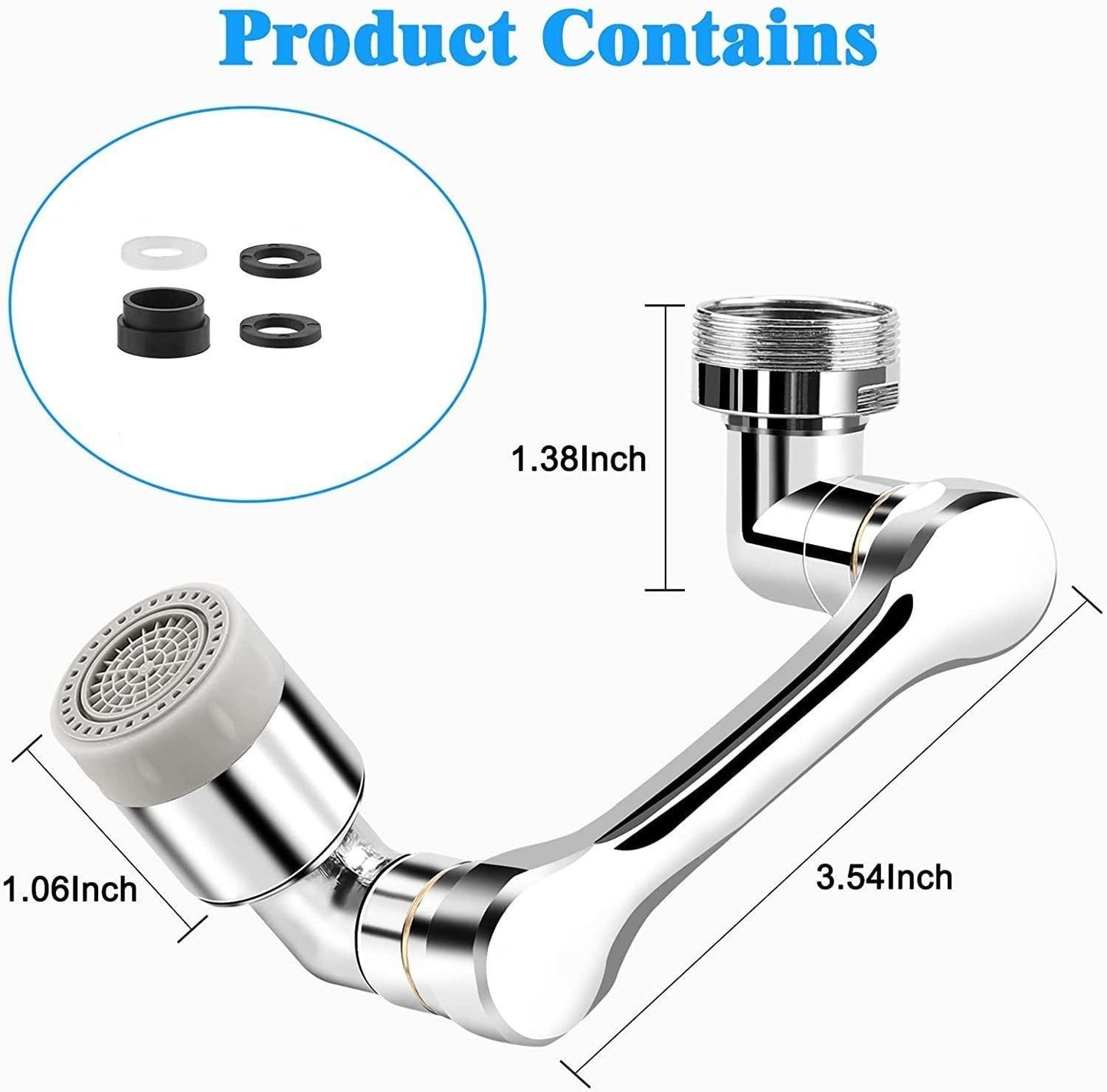 Rotating Faucet Extender Aerator – 2 Water Modes, 360° Sink Sprayer | NISHU Superstores