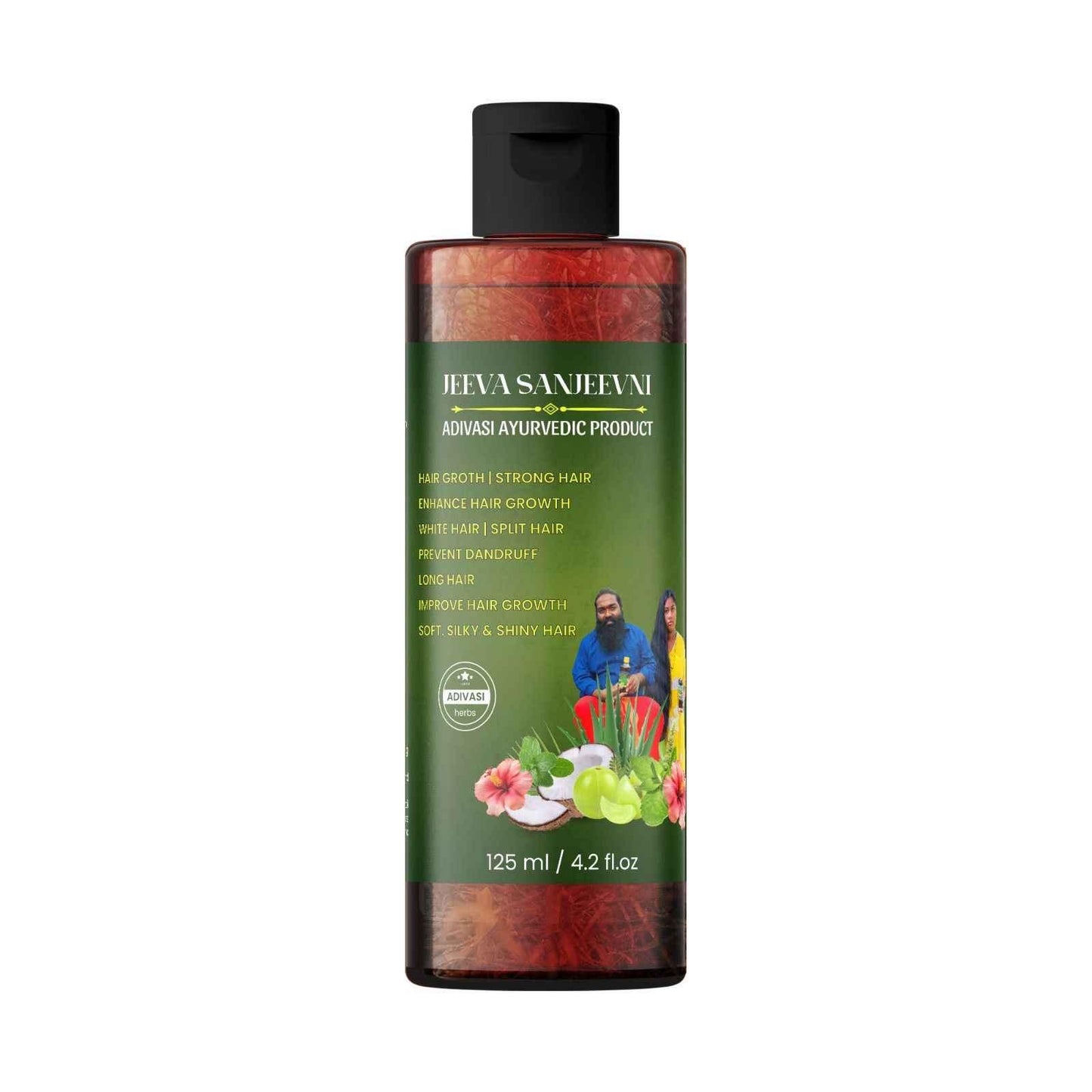 ADIVASI JEEVA SANJEEVINI Hair Oil 125ml (Pack of 2) – Herbal Hair Growth & Scalp Nourishment | NISHU Superstores