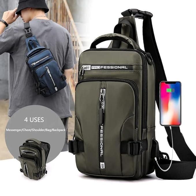 Sling Bag with USB Charging Port – Stylish & Smart Travel Companion | NISHU Superstores