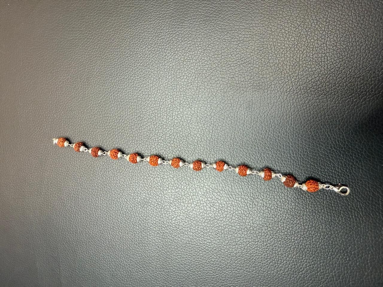 Silver Plated Rudraksha Bracelet for Men & Women | Spiritual Jewelry – NISHU Superstores