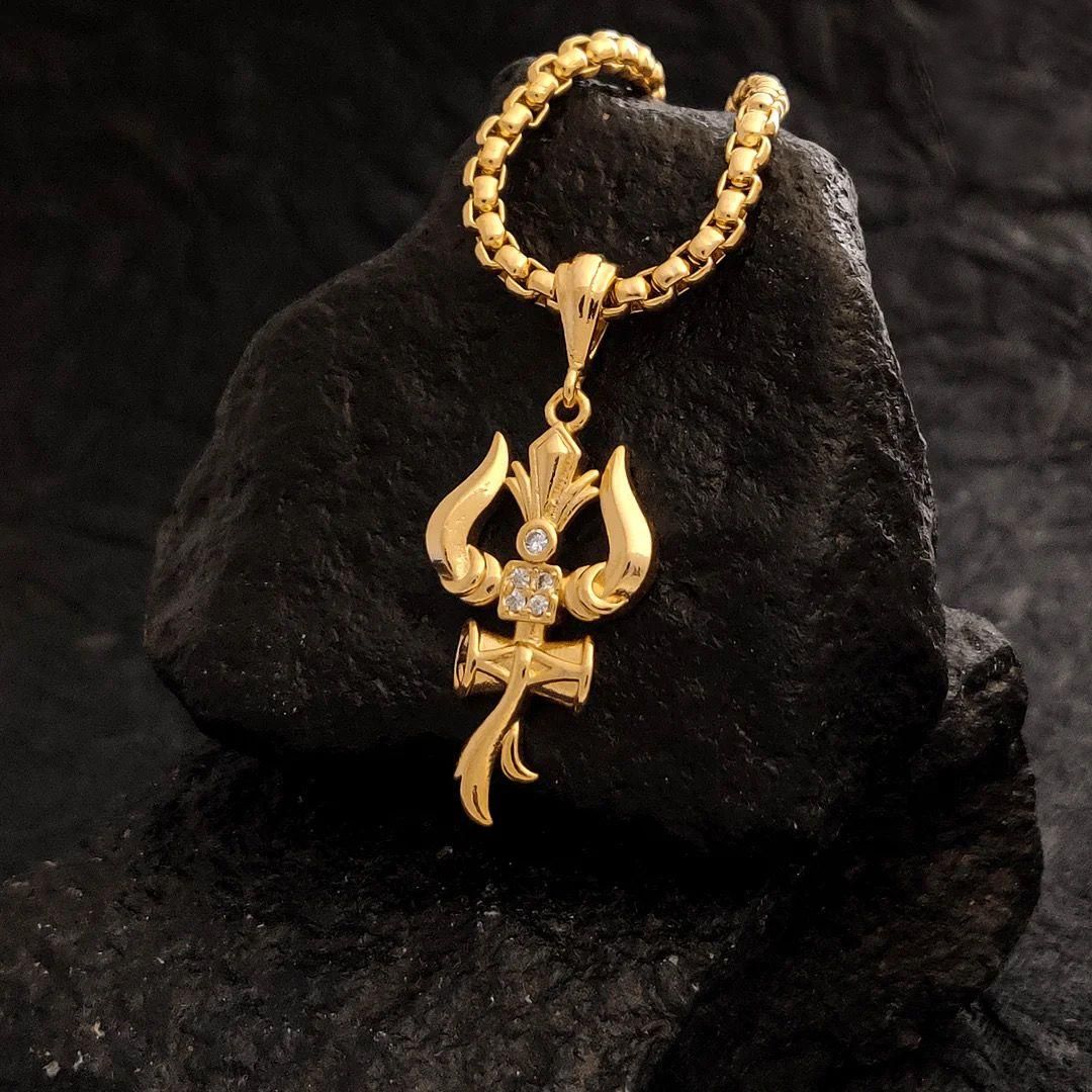 Trishul Pendant With Chain – Spiritual & Stylish Accessory | NISHU Superstores