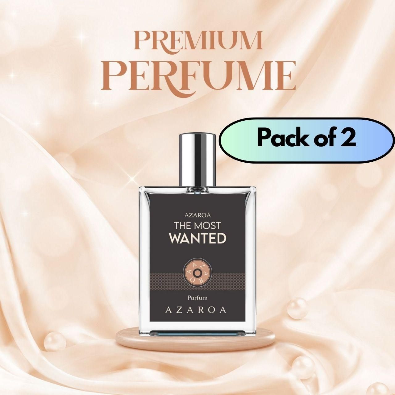 Azaroa The Most Wanted Perfume 50ML (Pack of 2) – Bold & Sensual Fragrance | NISHU Superstores