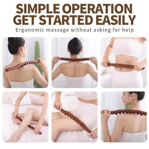 Wooden Massage Stick – Full Body Relaxation & Pain Relief Tool | NISHU Superstores