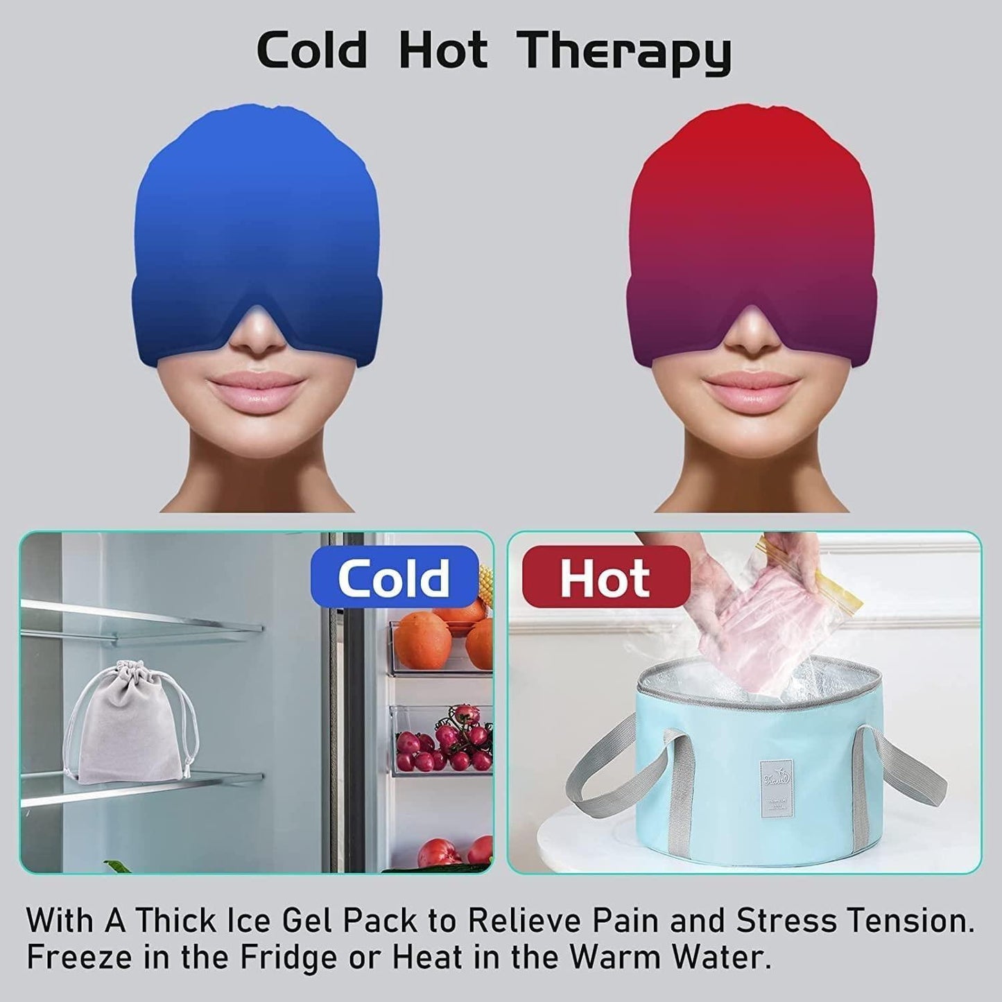 Magic Secret Migraine Relief Cap – Headache & Stress Soothing Gel Hat | NISHU Superstores