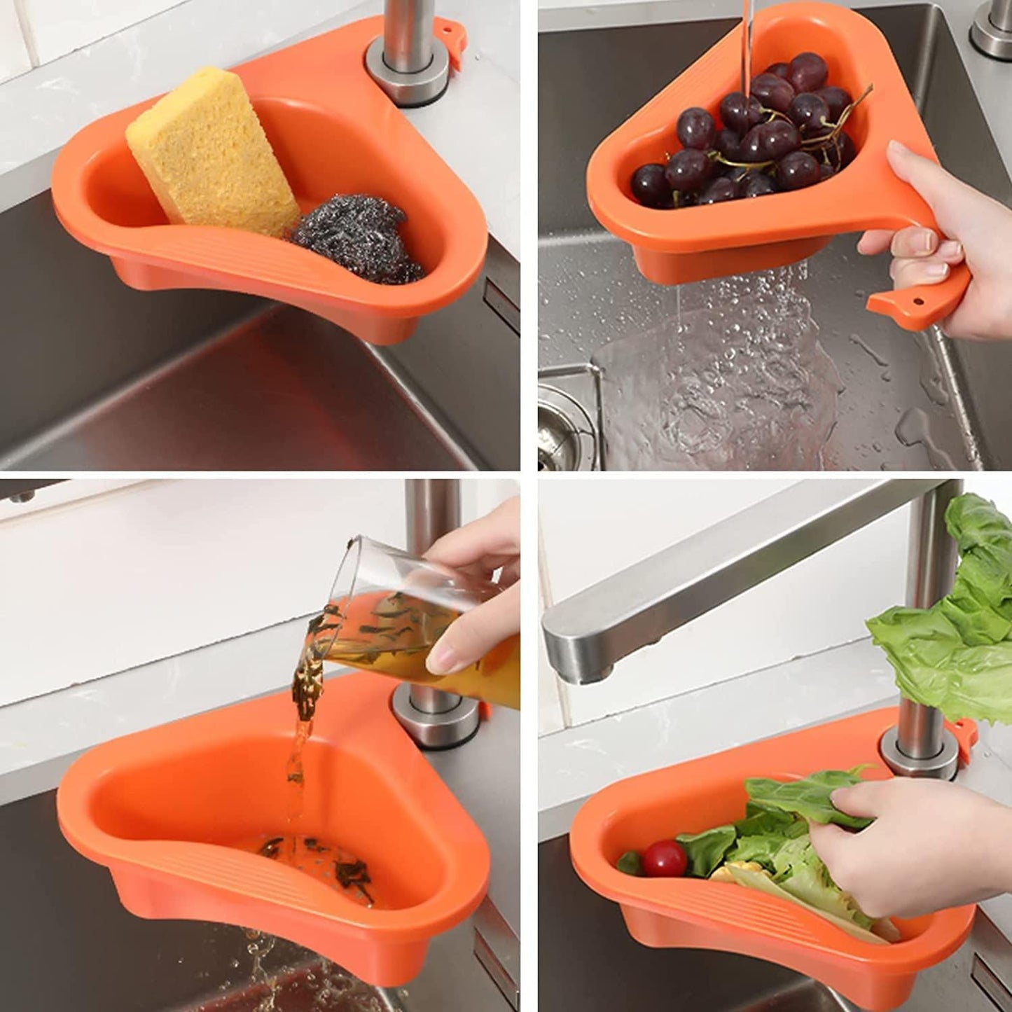 Multipurpose Plastic Kitchen Sink Organizer Corner – Pack of 2 | NISHU Superstores
