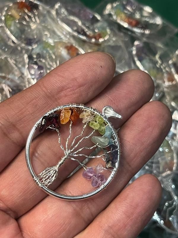 Tree of Life Pendant with 7 Chakra Stones & Chain – For Healing & Consciousness Expansion | NISHU Superstores