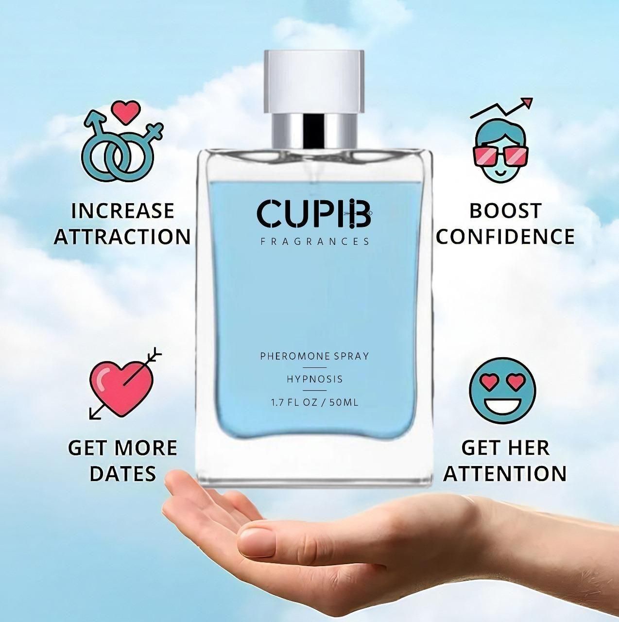 Cupid Pheromone Cologne for Men – 50 ML (Pack of 2) | Long-Lasting, Irresistible Fragrance | NISHU Superstores