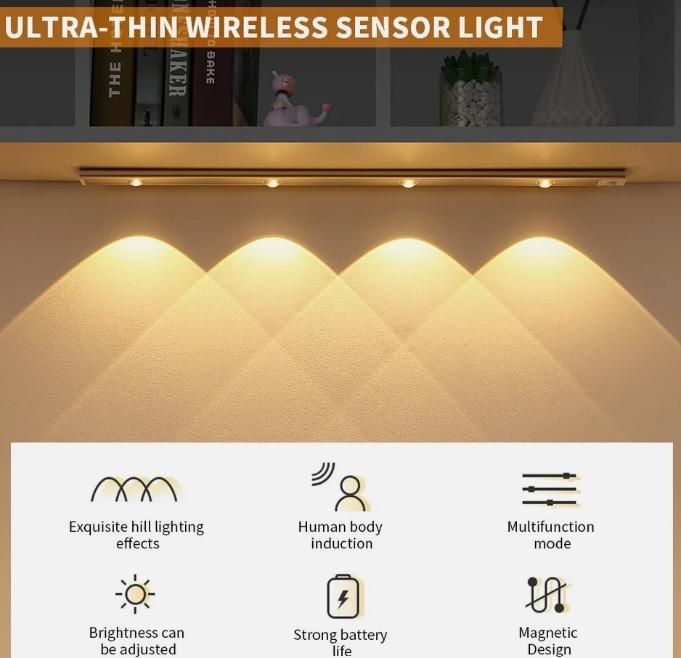 LED PIR Motion Sensor Cabinet Light – USB Rechargeable & Energy Efficient | NISHU Superstores