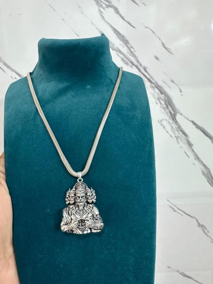 Panchmukhi Hanuman Pendant with Snake Chain – Spiritual Protection Jewelry | NISHU Superstores