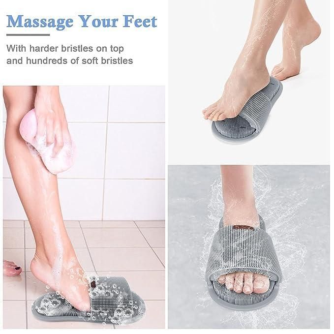 Shower Foot Scrubber with Non-Slip Suction Cups – Deep Cleaning Massager | NISHU Superstores