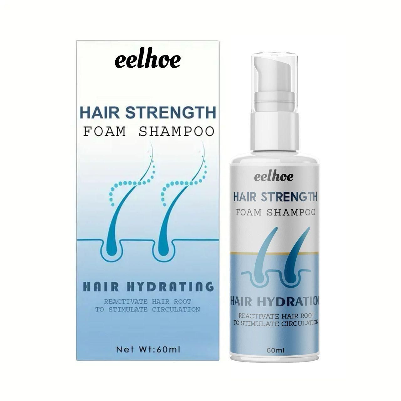 Hair Strength Foam Shampoo 60ml (Pack of 2) – Moisturizing & Nourishing Care for Hair & Scalp | NISHU Superstores