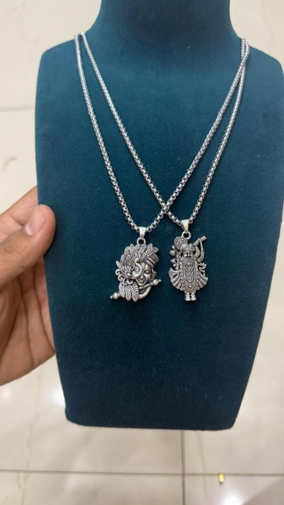 Krishna & Shreenathji Pendant with Chain | Buy 1 Get 1 Free | NISHU Superstores