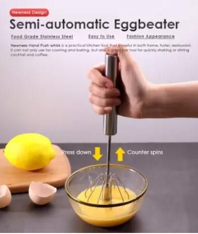 Manual Hand Whisk Mixer – Stainless Steel Egg Beater for Kitchen Use | NISHU Superstores