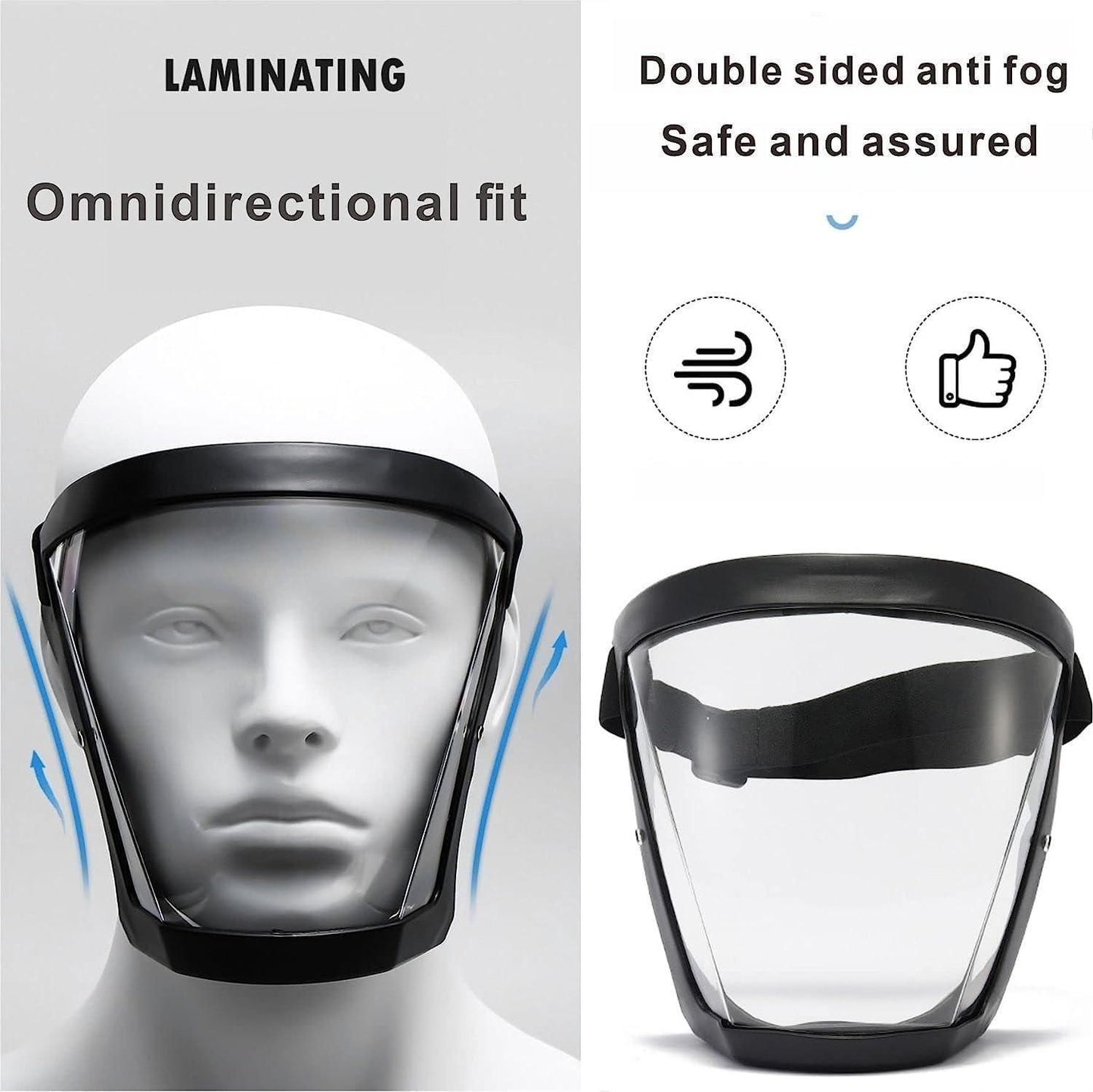 Full Face Anti-Fog Transparent Face Mask – Clear Protection & Comfort | NISHU Superstores
