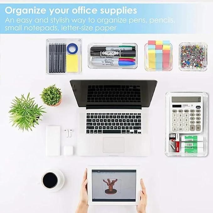 7Pcs Acrylic Drawer Storage Organizer – Clear, Durable & Multi-Purpose | NISHU Superstores