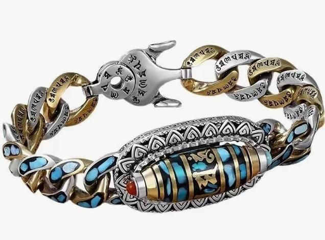 Six-Character Mantra Nine-Eyed Dzi Bead Bracelet – Spiritual Protection | NISHU Superstores