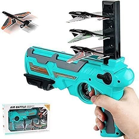 Airplane Launcher Toy Gun with Foam Glider – Fun Outdoor Flying Game for Kids | NISHU Superstores