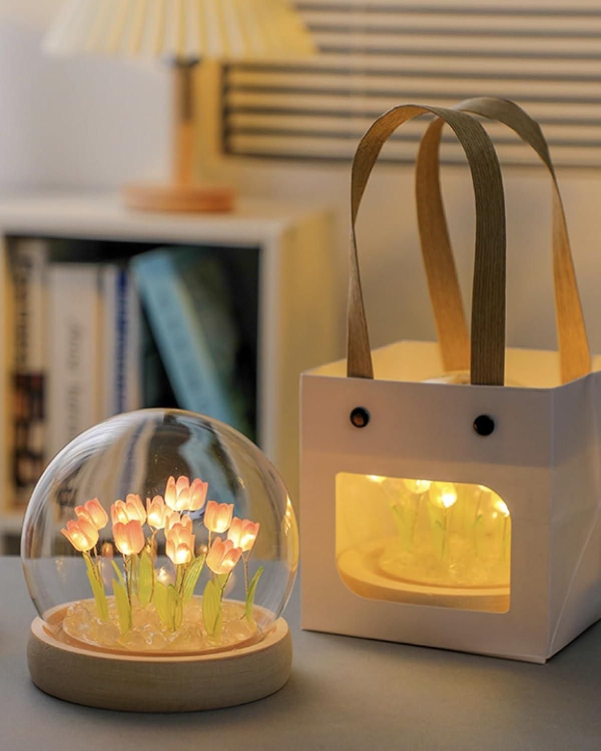 Round Tulip Light – Elegant LED Night Lamp for Home Décor | NISHU Superstores