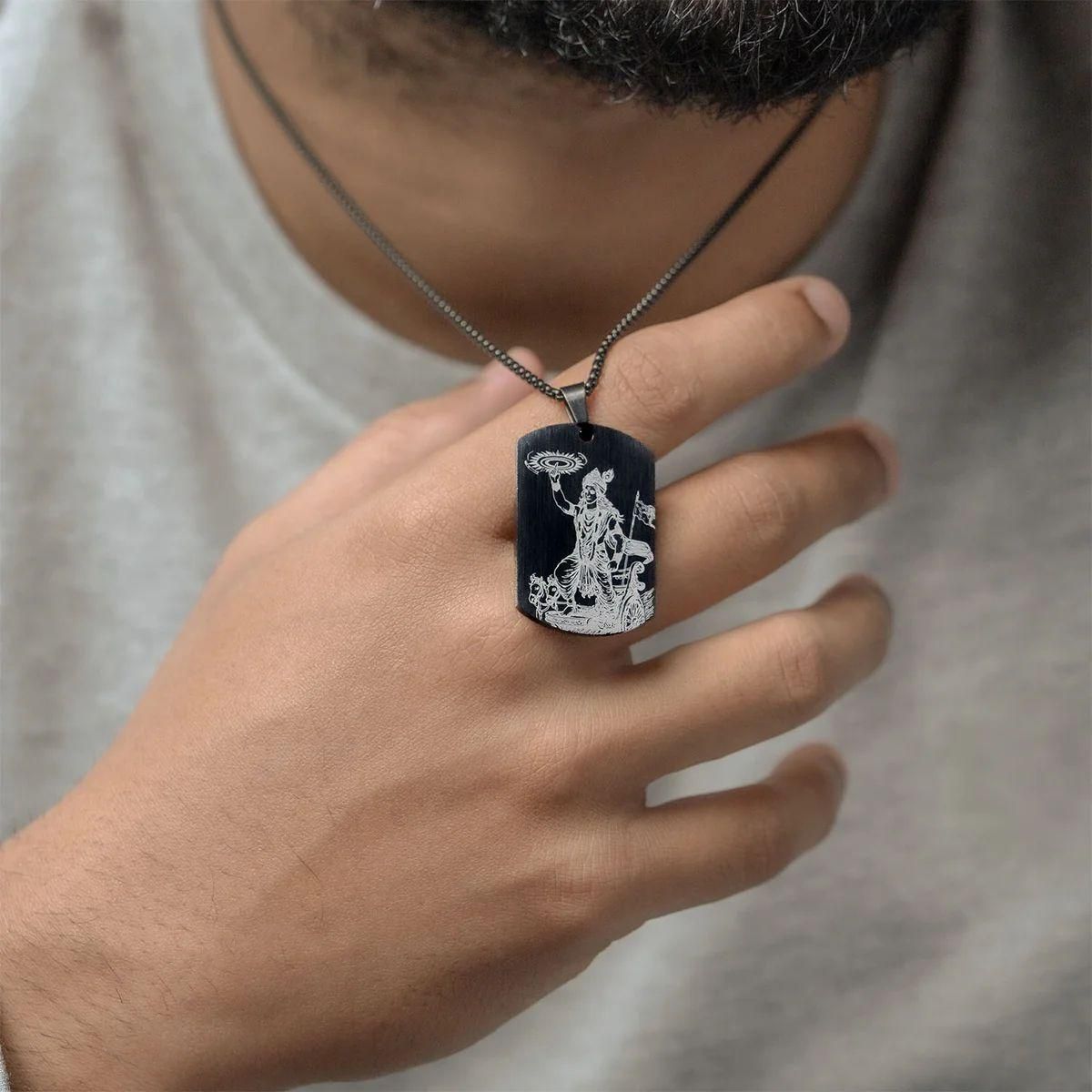 Guiding Krishna Godform Pendant with Chain | NISHU Superstores