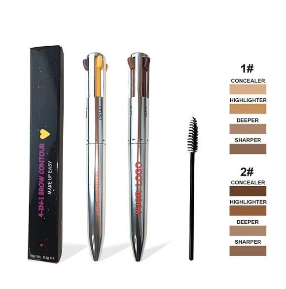 4 Colors Eyebrow Pen 4IN1 – All-in-One Eyebrow Pencil | NISHU Superstores