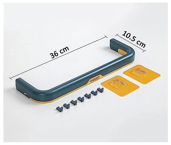 Wall Mounted Double Bar Towel Holder with Hook – Space-Saving Bathroom Rack | NISHU Superstores
