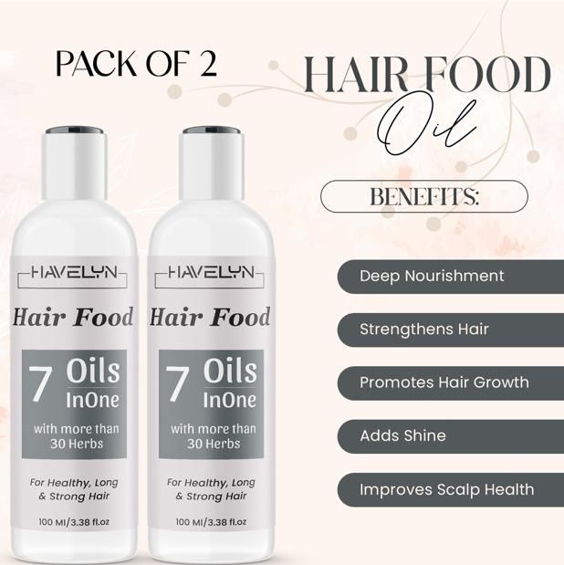 Havelyn Hair Food Oil 100ml (Pack of 2) – Deep Nourishment & Moisture for Strong, Shiny Hair | NISHU Superstores