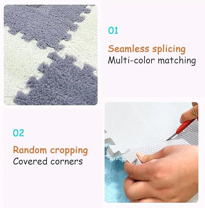 Interlocking Carpet Tiles Mat (6pc) – Soft Floor Foam Puzzle Mats | NISHU Superstores