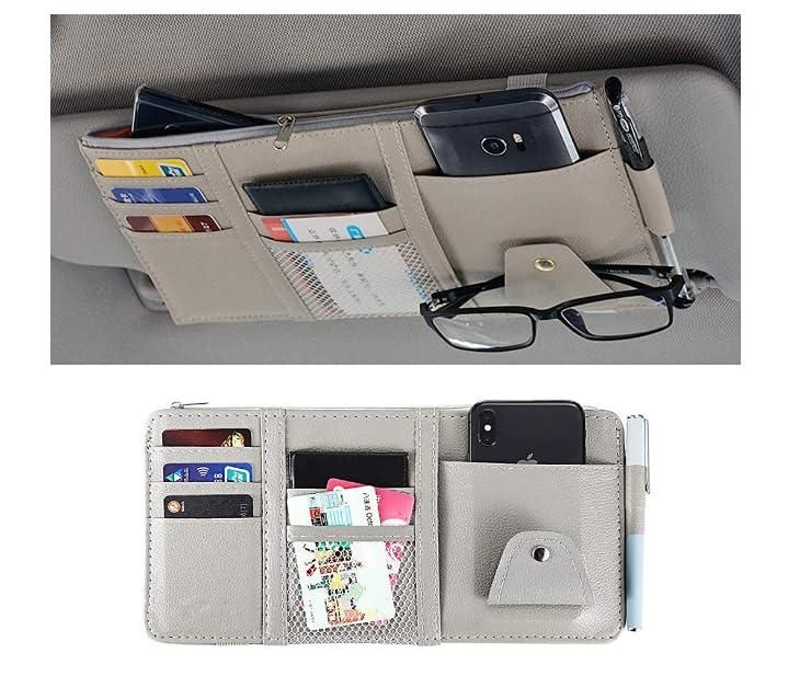 Car Styling Visor Organizer – Auto Sun Visor Storage Pouch for Cards, Pens & Essentials | NISHU Superstores