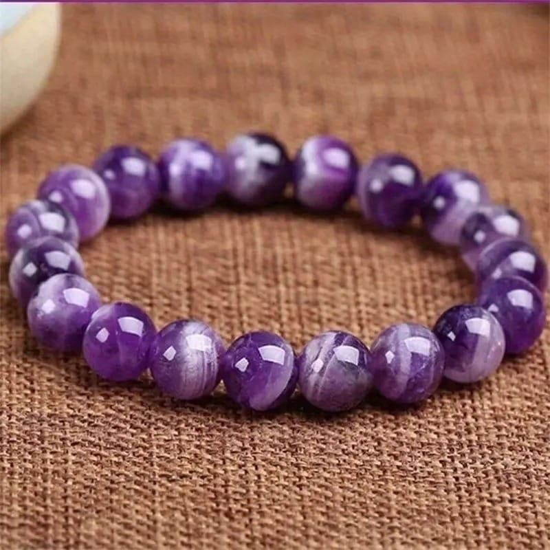 Stretchable Handmade Natural Crystal Stone Bracelet – Pack of 2 Spiritual Jewelry | NISHU Superstores