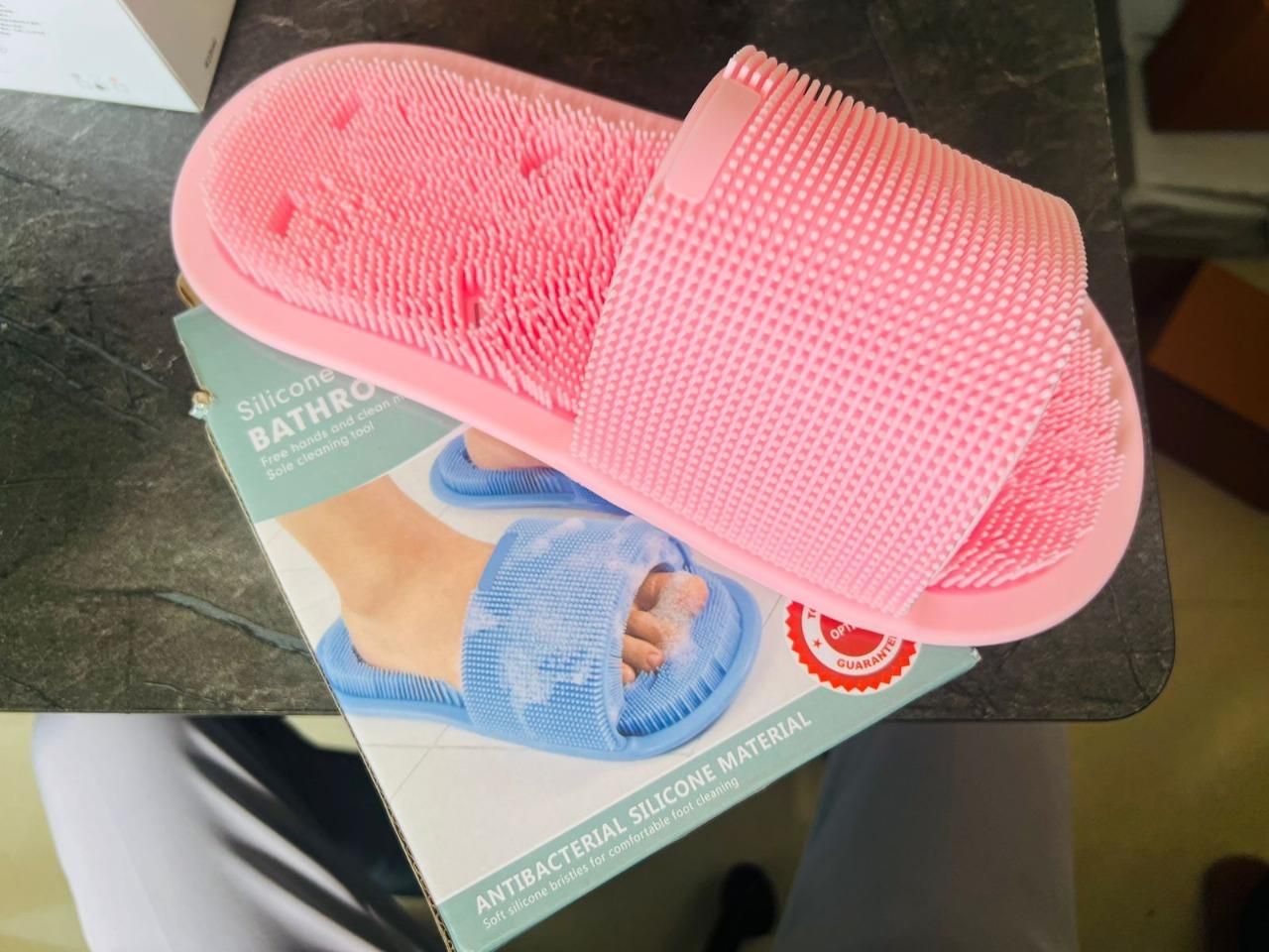 Shower Foot Scrubber with Non-Slip Suction Cups – Deep Cleaning Massager | NISHU Superstores
