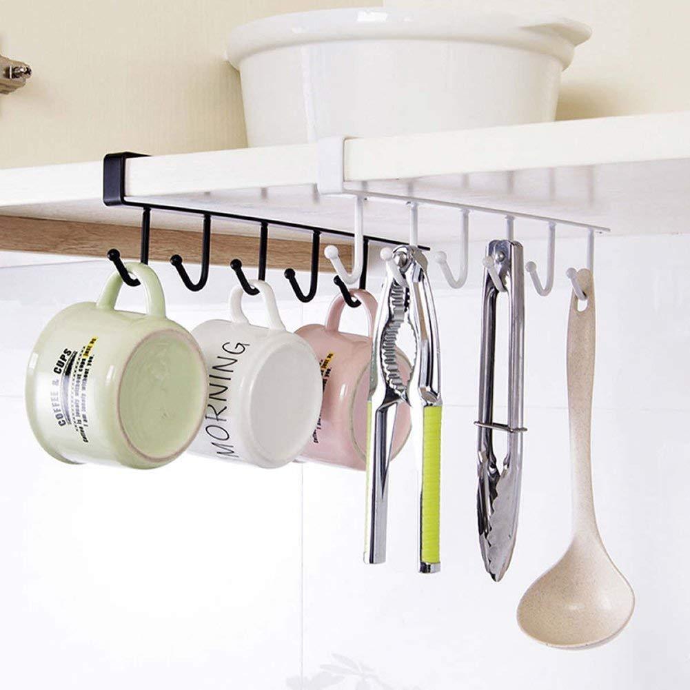 Mug & Wine Glass Storage Hooks – Under Shelf Kitchen Organizer | NISHU Superstores
