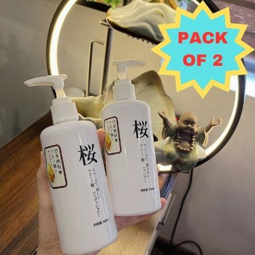 Sakura Hair Growth Shampoo Pack of 2 – Anti-Hair Fall & Thickening Formula | NISHU Superstores