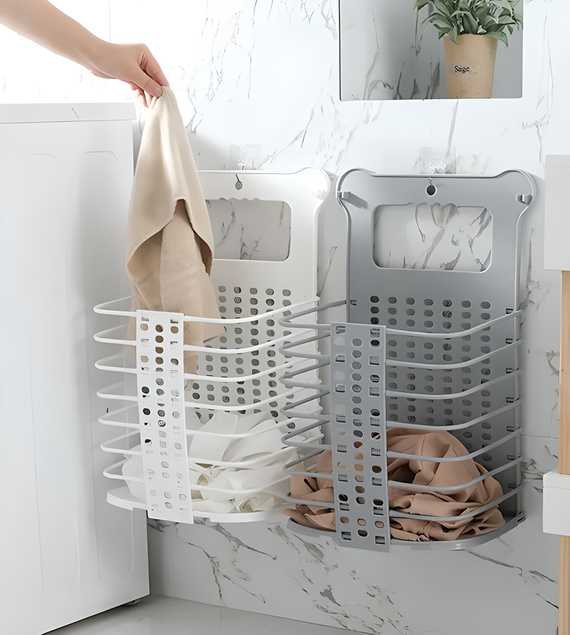 Plastic Multipurpose Hanging Laundry Basket – Space-Saving Clothes Organizer | NISHU Superstores