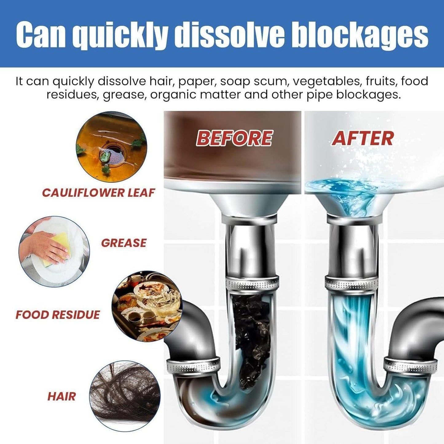 Cleaning Kitchen Pipe Dredging Agent 260g – Fast & Effective Drain Cleaner | NISHU Superstores