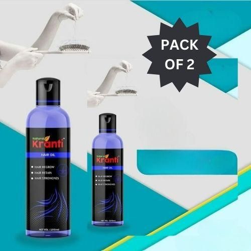 TryOnes Natural Kranti Hair Oil 100ml (Pack of 2) – Ayurvedic Hair Growth & Scalp Care | NISHU Superstores