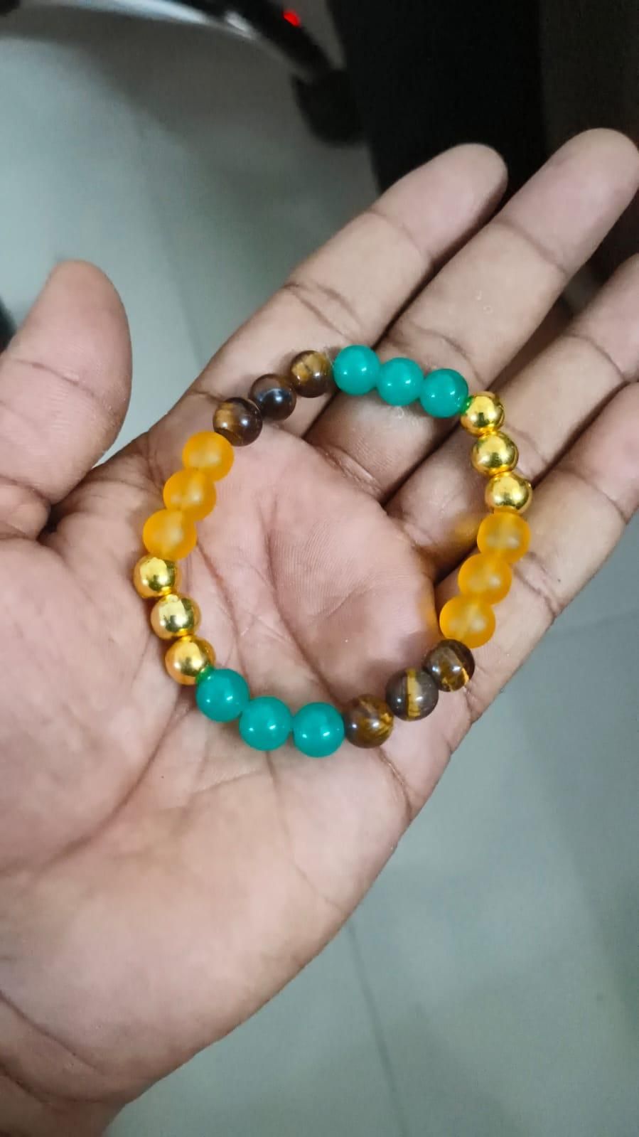 Natural Money Beads Bracelet for Wealth & Luck (Pack of 1) | NISHU Superstores