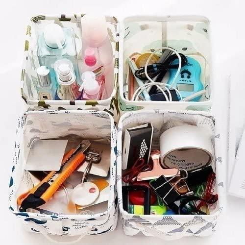Canvas Fabric Storage Basket with Handle – Foldable & Stylish Organizer | NISHU Superstores