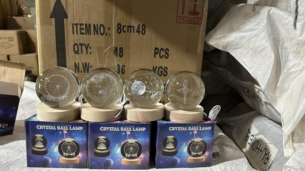 3D Crystal Lamp Ball – Assorted Design LED Night Light for Home & Gifting | NISHU Superstores