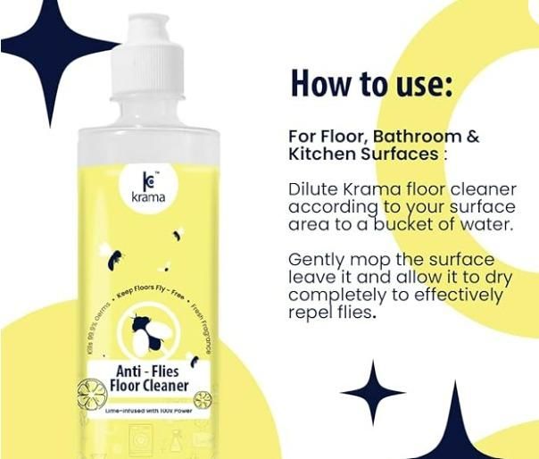 Anti-Fly & Mosquito Floor Cleaner – 200ML Pack of 2 | Herbal Insect Repellent | NISHU Superstores