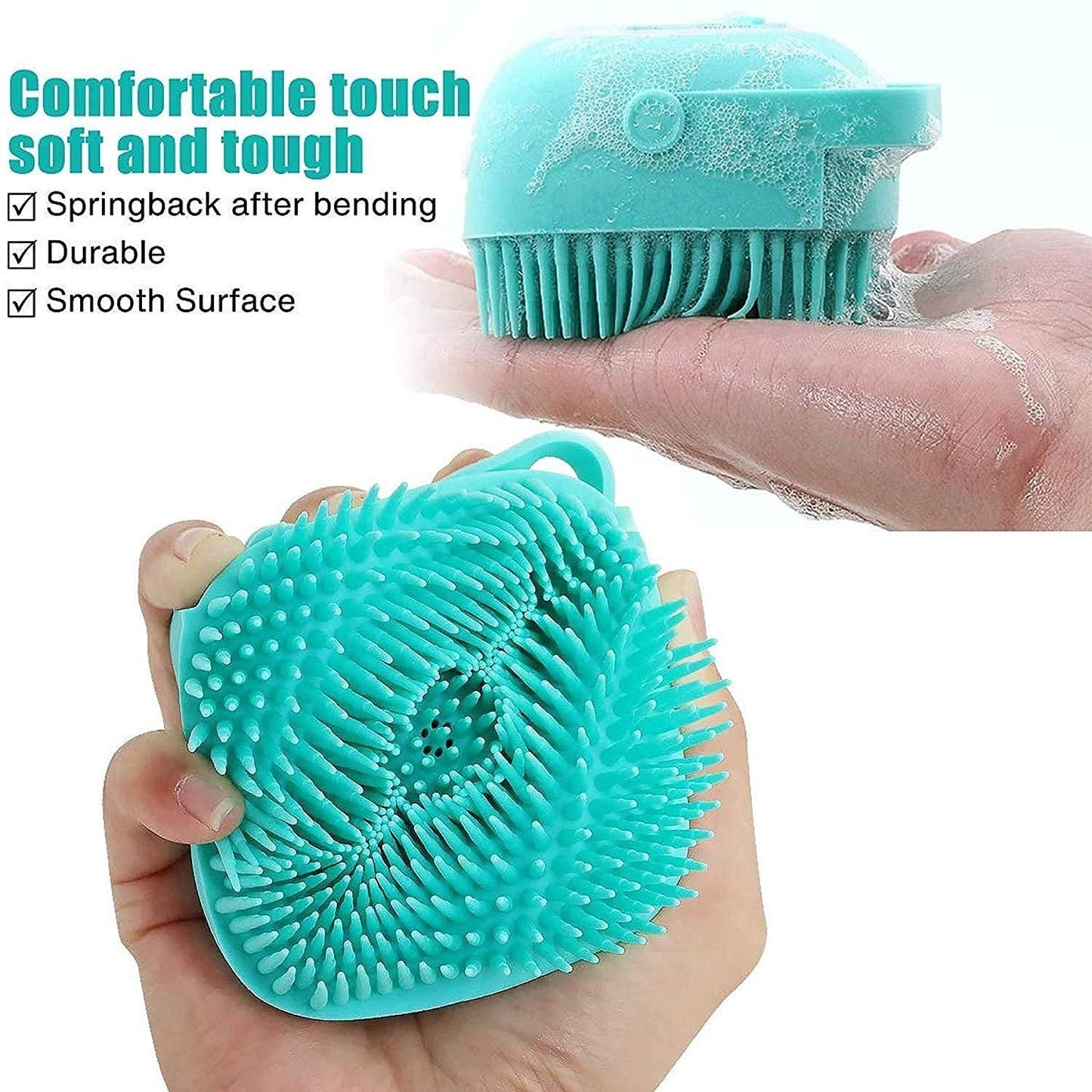 Soft Silicone Bath Brush with Hook – Gentle Scrubber for Babies & Adults | NISHU Superstores