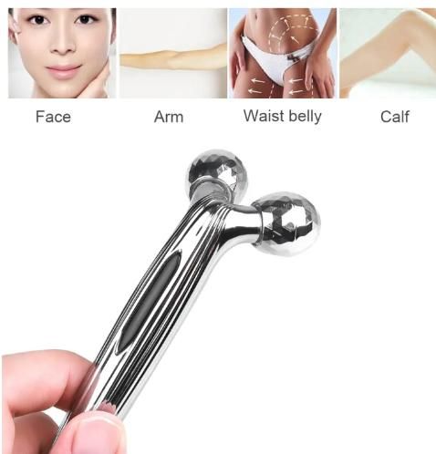 3D 360° Face Massage Roller | Mini Long Handle Massager for Skin Glow – NISHU Superstores