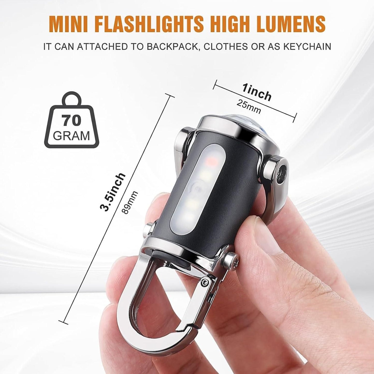 Rechargeable Keychain Flashlight – High Lumens EDC Mini Torch Light | NISHU Superstores