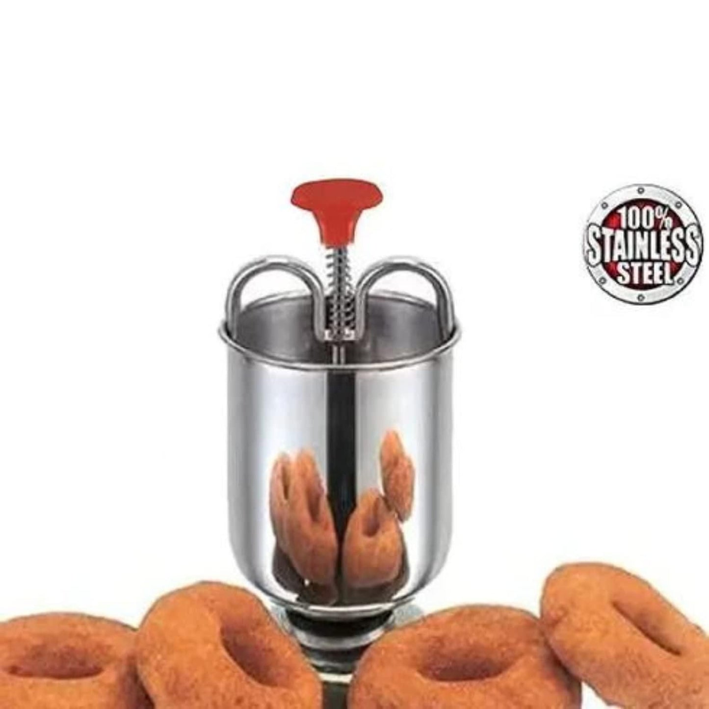 Stainless Steel Medu Vada Maker with Stand – Easy Vada Dispenser Tool | NISHU Superstores